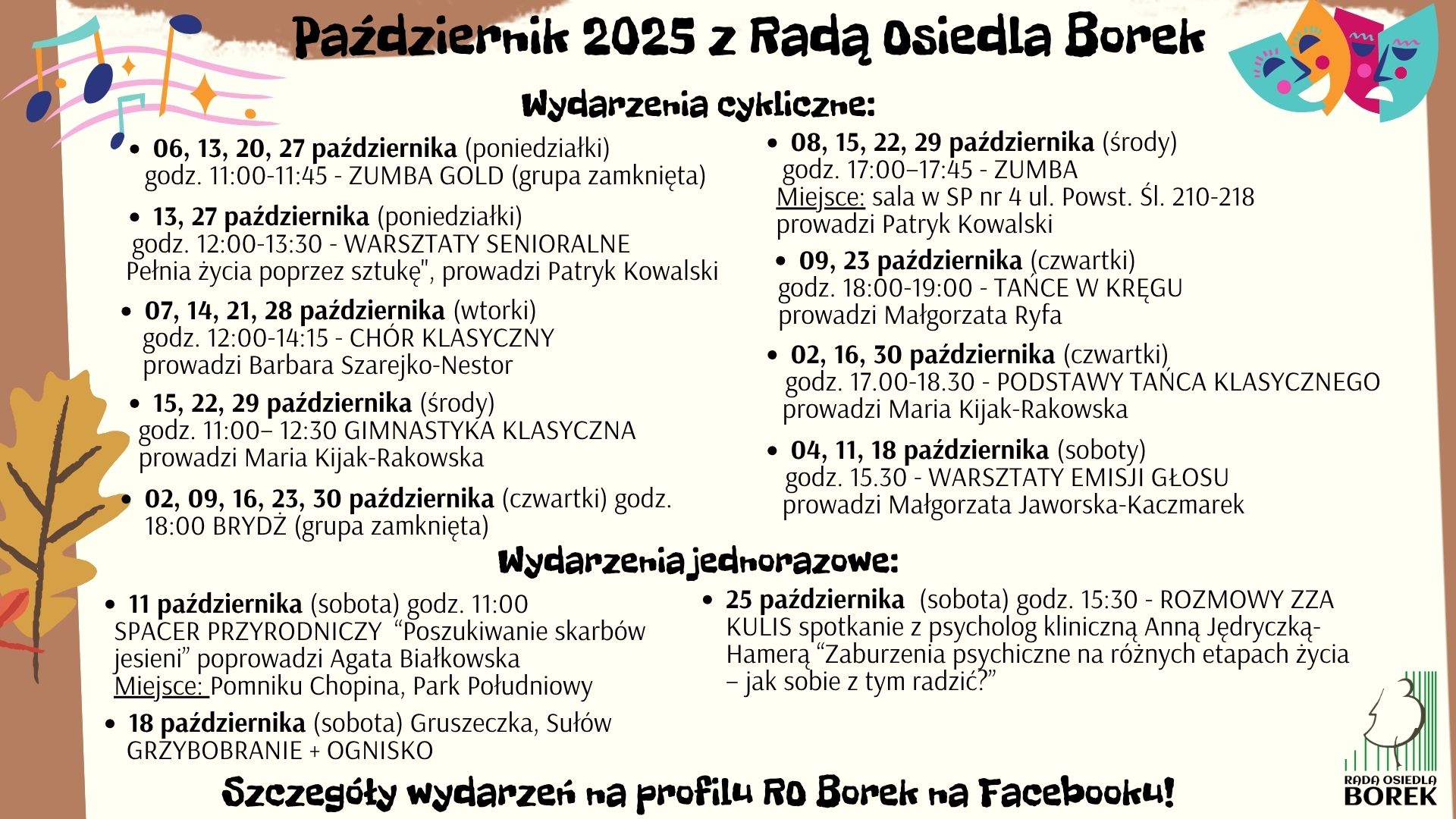 Wydarzenia kulturalne paź 2025