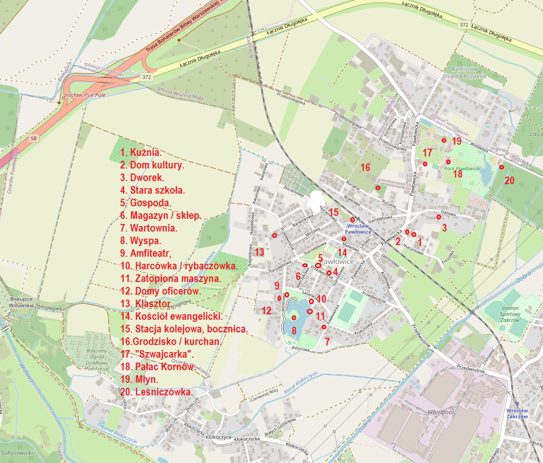 Mapa Pawłowice 3