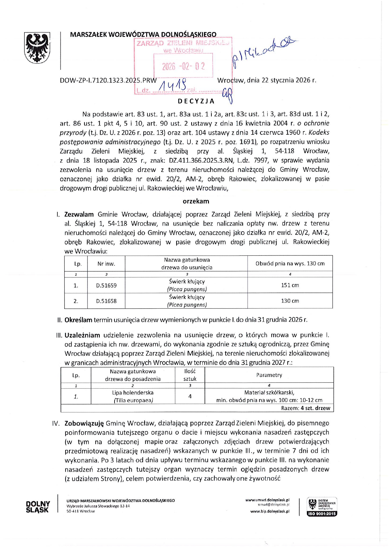 wycinka drzew rakowiecka I I