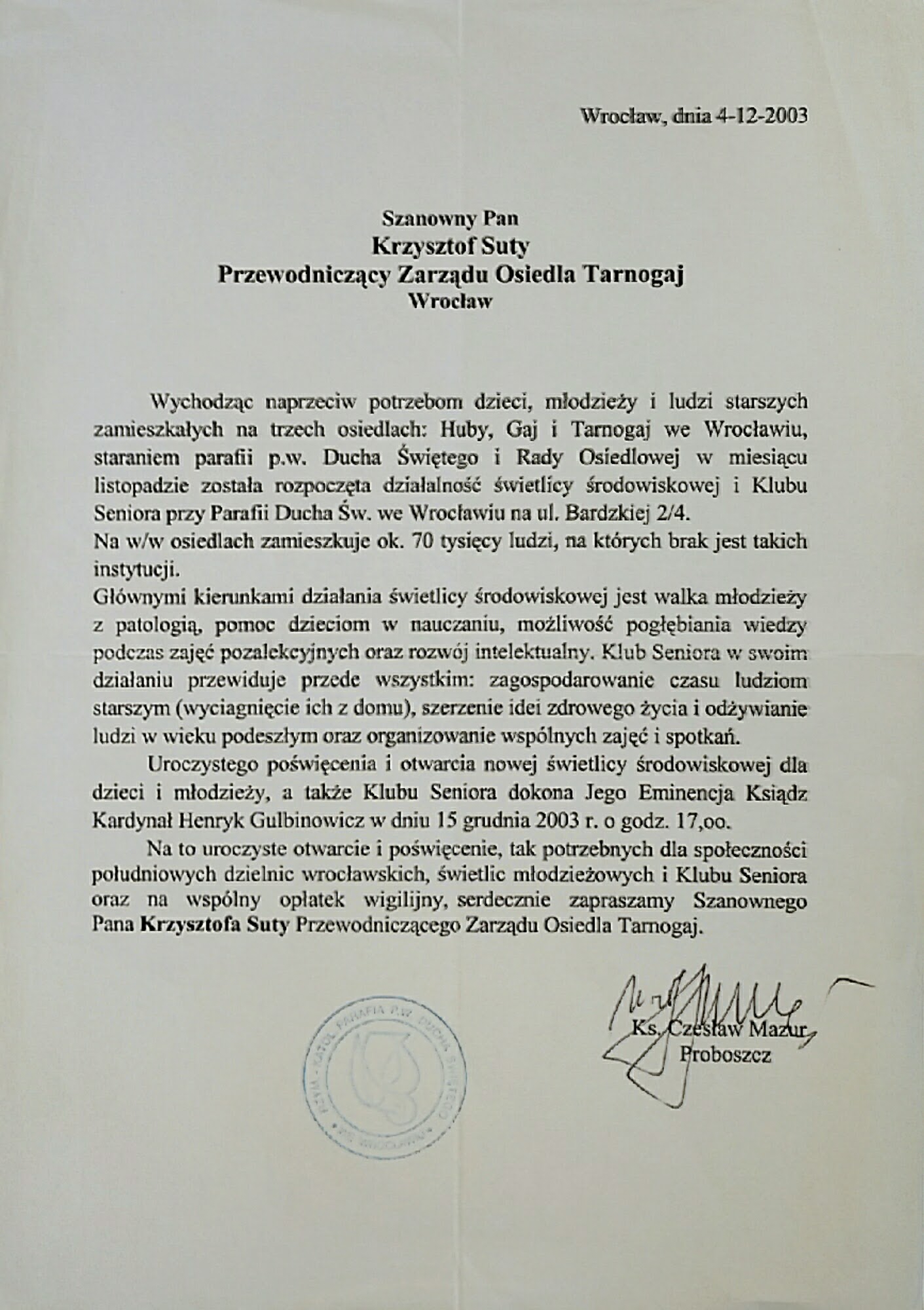 4 grudnia 2004 Krzysztof Suty