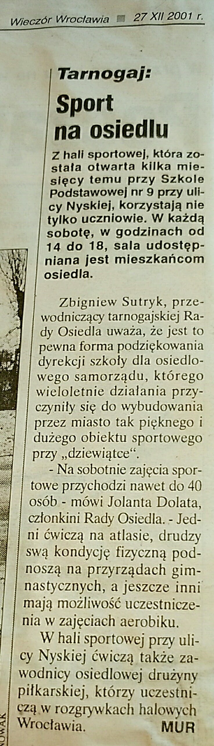 25 27 Grudnia 2001 Wieczór Wrocławski