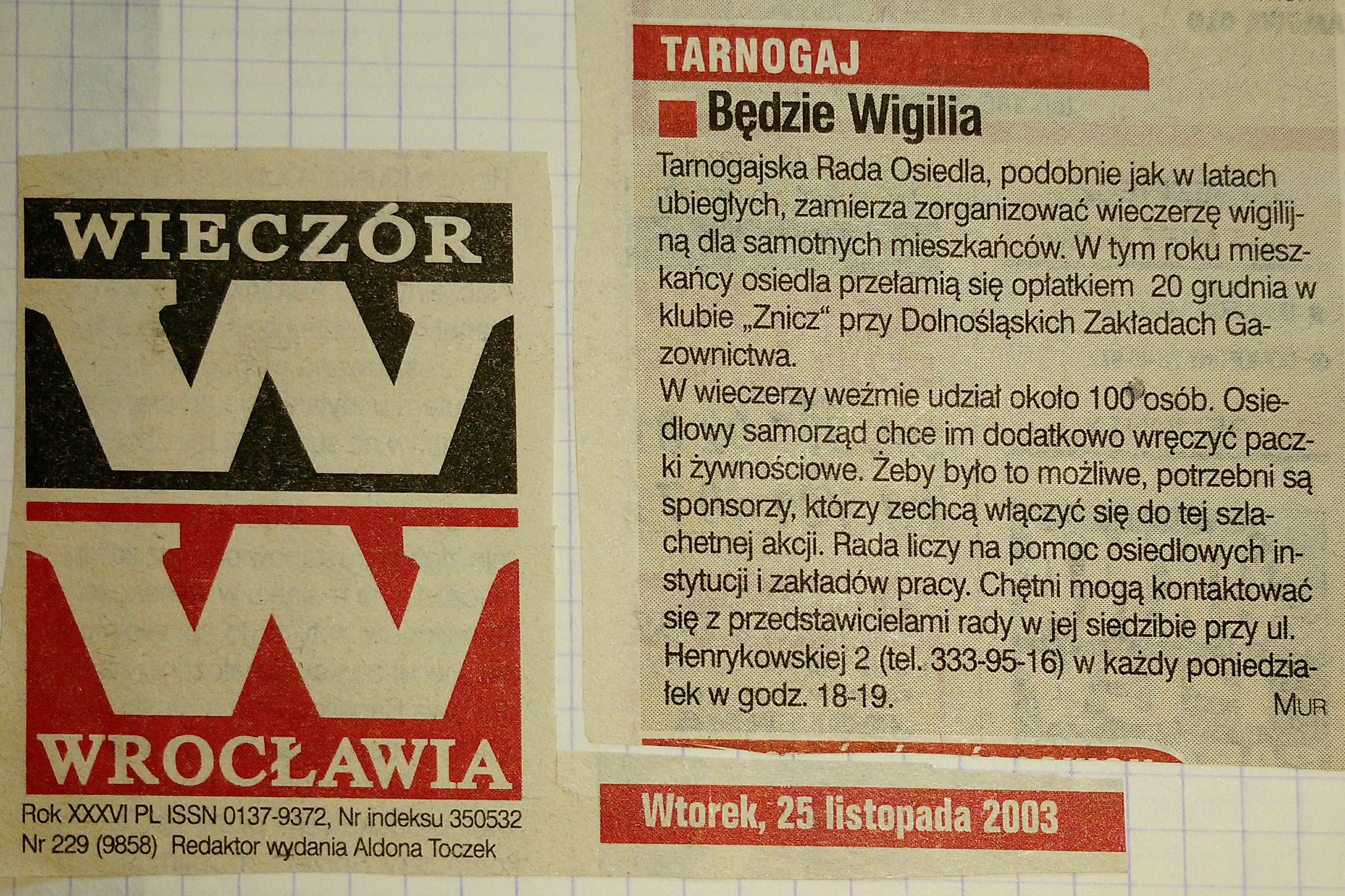 17 25 pazdziernika 2003 Wieczór Wrocławia