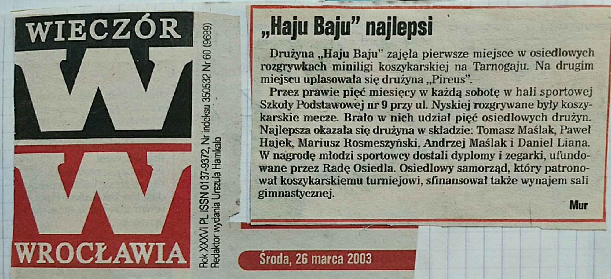 3 26 marca 2003 Wieczór Wrocławia