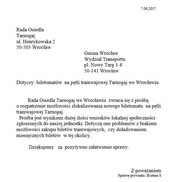 Dotyczy biletomatów na pętli tramwajowej Tarnogaj we Wrocławiu.jpg